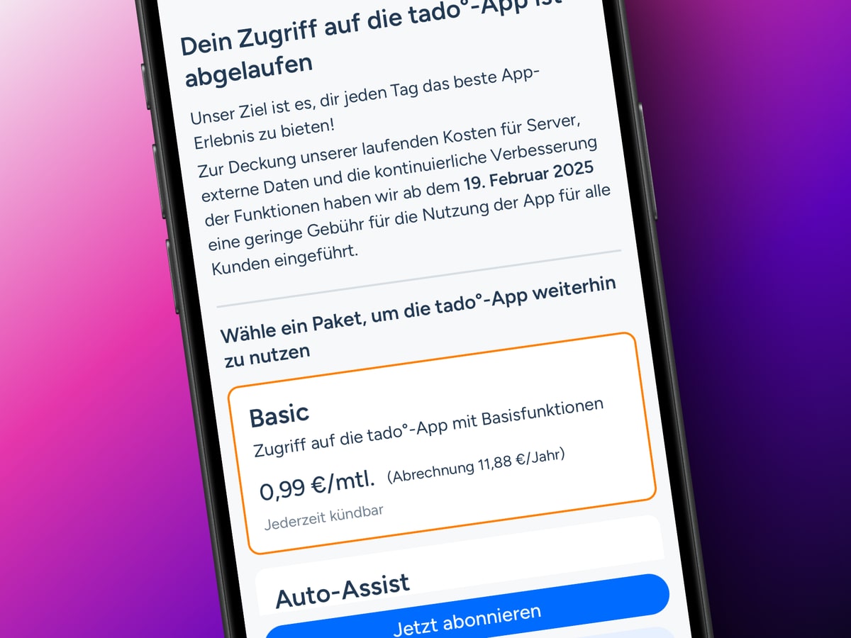 App-Nutzung für die Thermostat-Steuerung wird kostenpflichtig