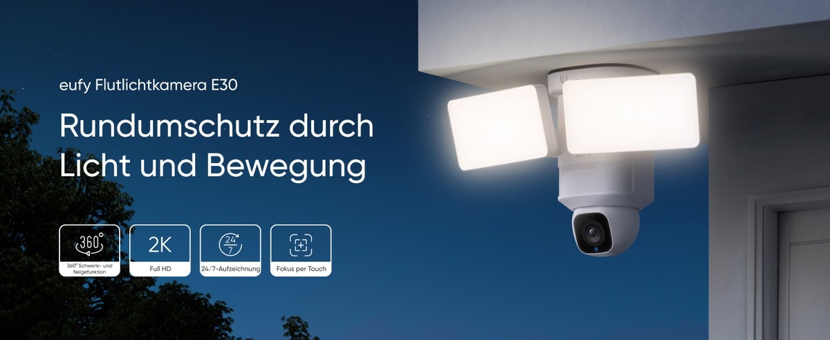 eufy Flutlichtkamera E30 startet für 170 Euro