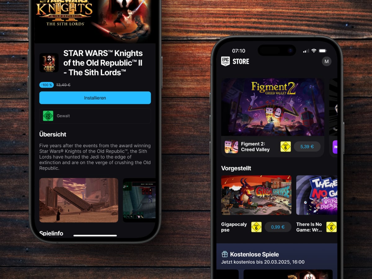 Epic Games verschenkt zwei Star-Wars-Klassiker über die mobile App