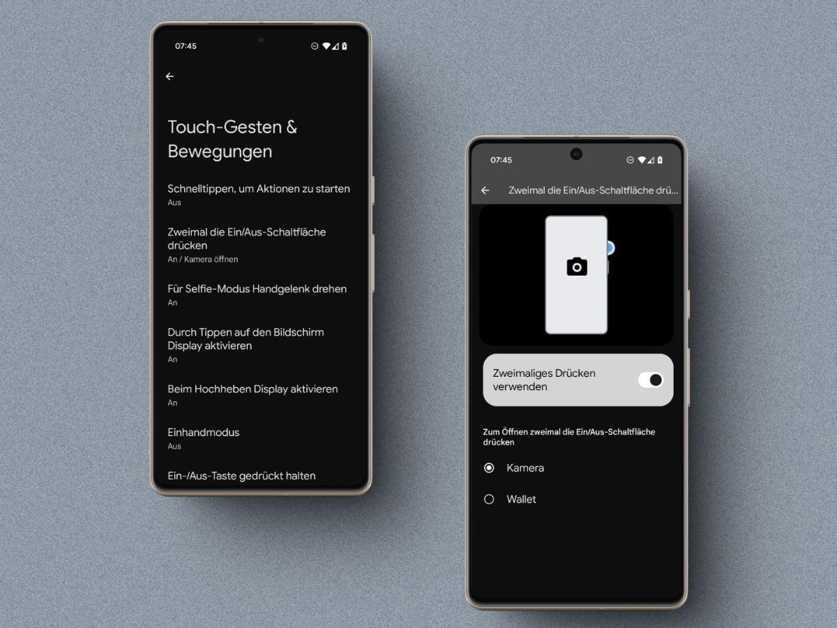 Schnellzugriff auf das Google Wallet per Doppelklick